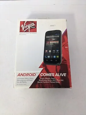 ZTE Awe N800 4GB Black Virgin Mobile Prepaid Smartphone Network Locked NIB • $19.99