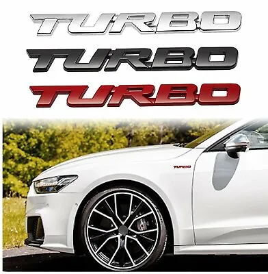 $4.15 • Buy Turbo Badge Emblem Universal Metal Car Auto Fender Trunk Tailgate Decal Sticker
