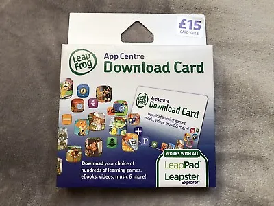 Leapfrog Leappad Leapster App Centre £15 Download Card Ebooks Games Music *New • £9.99