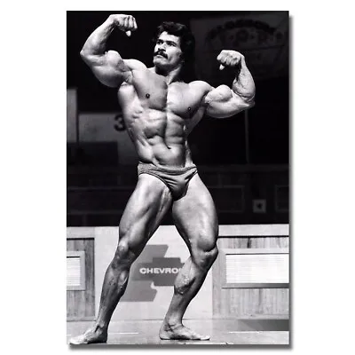 Bodybuilding Muscle Man Vintage Wall Poster Fitness Black White Picture Print • $5.26