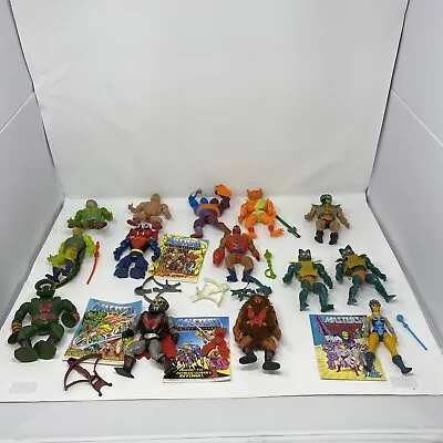 Lot 14 Vintage Mattel He-Man Masters Of The Universe 1980's Figures Accessories • $199.99