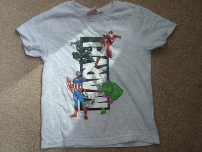 £2.75 • Buy Marvel Grey Cotton T Shirt Age 5/6 Years