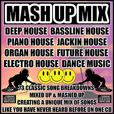 DEEP PIANO BASSLINE FUTURE HOUSE MUSIC MASH UP MIX CD NEW 2018 - 73 Ibiza Songs • £2.50