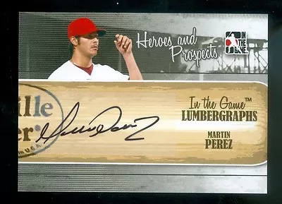 2011 ITG In The Game Heroes & Prospects Lumbergraph Autograph Martin Perez • $14