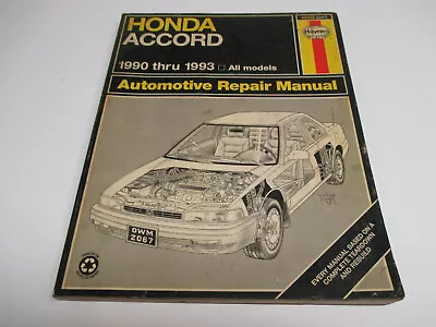 1990-1993 Honda Accord Haynes Repair Manual #42012 (2067)-Free Shipping • $14.99