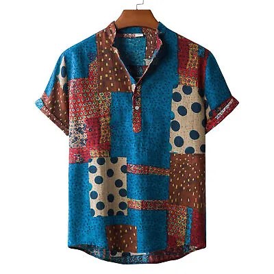 Beach Shirts Loose Turn-down Collar Loose Top Shirts Cloth • $14.53