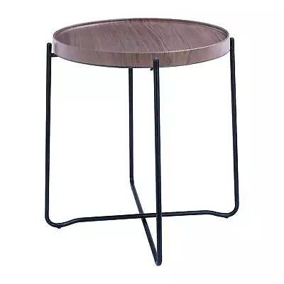 Mainstays Foldable Round Side Table Walnut Finish • $14.88