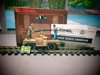 Lionel Large Scale Operating Hand Car   8-87200  O.B. Indoor Outdoor C-8. • $59.99