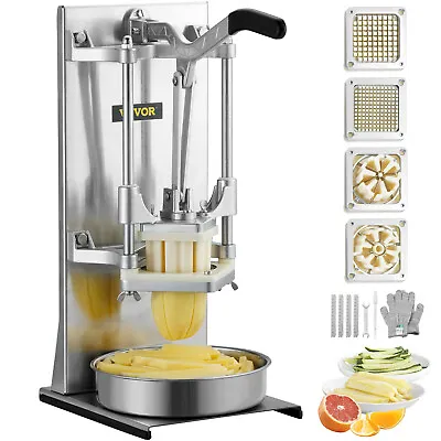 VEVOR Commercial Vegetable Dicer French Fry Cutter With 4 Blades Wedge Slicer • $99.99