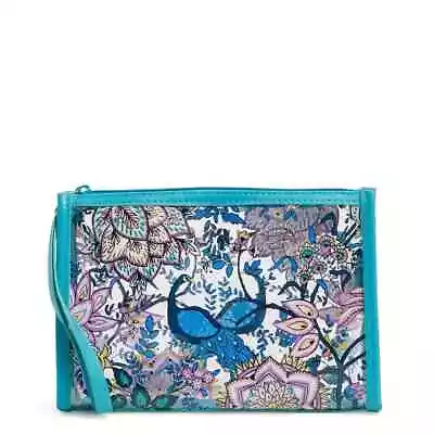 Vera Bradley Clear Beach Wristlet Peacock Garden NWT Organizer Swimsuit Bag • $20.89