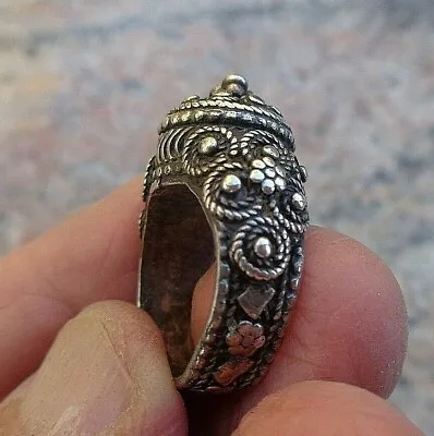 Antique Silver Filigree Ring From Yemen- One Of The Finest I've Seen- Size 5 • $225