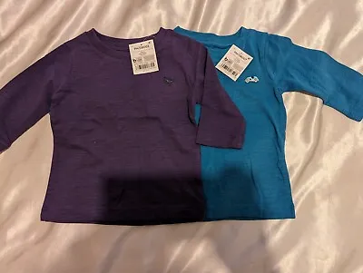Next Baby 2x Long Sleeve T-shirt Pack 3 - 6 Months • £3
