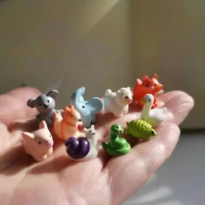 10Pcs Mix Mini Animal  Miniatures Garden Decor Moss Terrarium Crafts Figurine • $9.98