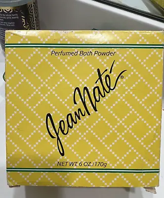 VTG Jean Naté Perfumed Bath Powder (6 Oz) Sealed Box W/Puff Jean Nate New In Box • $95