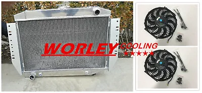 VIC-Aluminum Radiator + Fan For JEEP CHEROKEE /WAGONEER J10 J20 5.9 V8 1972-1988 • $309