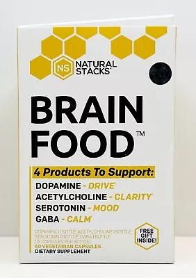 Natural Stacks Dopamine Acetylcholine Serrotonin Gaba 60 Capsules Total 06/25 • $18.86