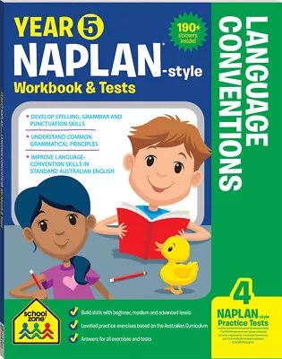 Year 5 NAPLAN-Style LANGUAGE CONVENTIONS Workbook & Tests + FREE POSTAGE NEW • $17.95