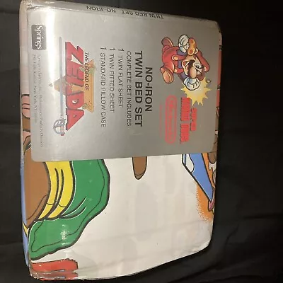 Super Mario Brothers Legend Of Zelda Sheet Set 1988 New In Box WOW 🤩 • $500