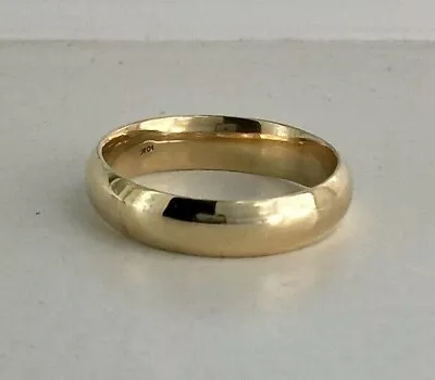 5mm 10k Yellow Gold Men’s Women’s Band Ring Wedding Anniversary Engagement 9-13 • $149.99