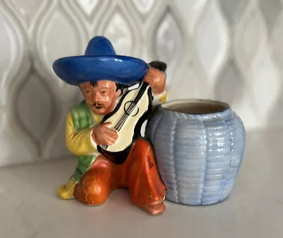 Vintage Mariachi Man Playing Guitar Made In Occupied Japan Planter • $23.88