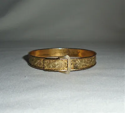 Vintage Baby Bracelet Buckle Bangle Gold Filled Baby Jewelry S.O.B. Bigney Co • $35