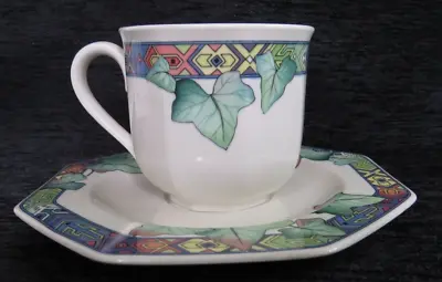 Vintage Villeroy & Boch Porcelain  Pasadena  Pattern Cup & Saucer Set  • $22.99