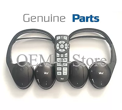 2008-2013 Chrysler Town Country VES Overhead DVD System TWO Headphones + Remote • $149