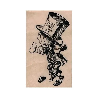 NEW Mad Hatter RUBBER STAMP Alice In Wonderland Stamp Tea Party Stamp Alice • $9.65