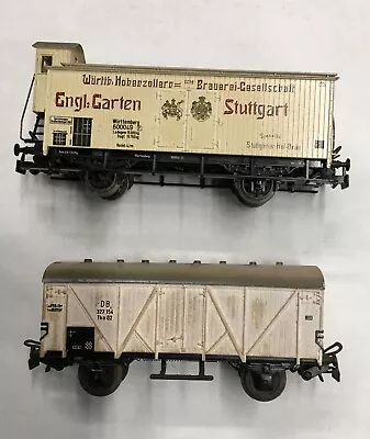 Vintage  Marklin 4508 HO-Scale DB 327 154 Reefer Car & 600049 • $20