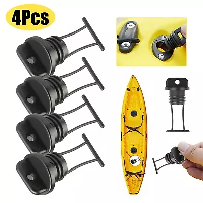 $7.48 • Buy 4x Universal Hull Drain Holes Plug For Kayak Canoe Dinghy Boat Scupper Bung Kit