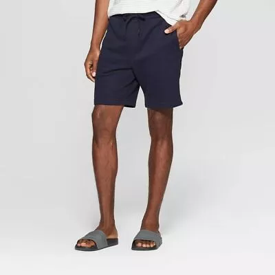 Men's 8.5  Regular Fit Lounge Shorts - Goodfellow & Co Size M Color: Navy Blue • $9.99