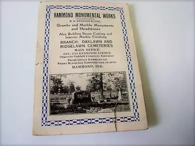 Vintage Needle Book Hammond Monumental Works Indiana As Found • $6