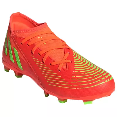 Adidas Jr. Predator Edge.3 FG Soccer Cleats (Solar Red/Team Solar Yellow) • $65