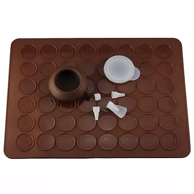 Macaron Kit Silicone 48 Holes Decorating Piping Pot Pastry Baking Kitchen Tools • $41.54