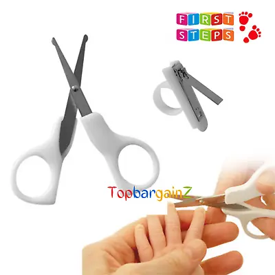 £3.49 • Buy Baby Nail Clippers Safety Scissors White Manicure Set Toddler Safe Nail Clippers