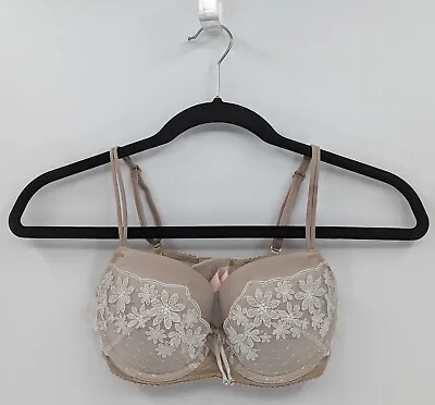 Victoria's Secret Bra Women’s 32C Taupe Beige Lace Balconet Very Sexy • $17.09