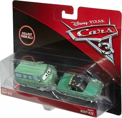 Disney Pixar Diecast Cars 3 Dusty & Rusty Rust-Eze Diecast Vehicle DMG PKG • $21.89