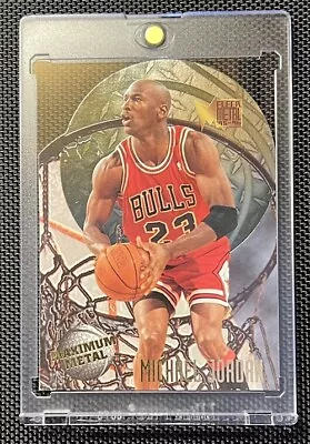 MICHAEL JORDAN 1995-96 Fleer Metal Maximum Metal #4 SP Rare Insert GOAT MVP HOF • $12