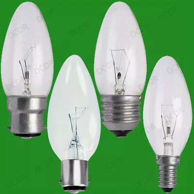 £6.49 • Buy Clear Candle Dimmable Light Bulbs 25W 40W 60W BC B22 ES E27 SBC B15 SES E14 Lamp