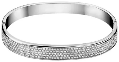 Calvin Klein Hook Ladies Bangle Bracelet Steel Silver Size XS KJ06WD0401XS • £59.78