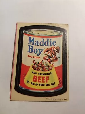 Wacky Packages 1973 Die-Cut Card #36 Maddie Boy ORIGINAL VINTAGE Topps TCG • $26.99