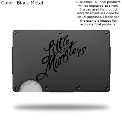 Custom LITTLE MONSTERS Laser Engraved Wallet - Pick A Wallet Color • $22