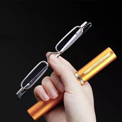 Slim Mini Reading Glasses Pocket Retro Readers With Case 1.0 1.5 2.0 2.5 3.0 4.0 • $7.65