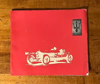 Maserati Chubasco & Shamal | Prototype Brochure | Factory Original W/ 3 Slides • $64.95