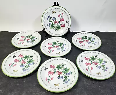 Vintage Set Of 8 Studio Nova Garden Bloom Salad Plates 7 3/4  Dia Mikasa Floral • $40