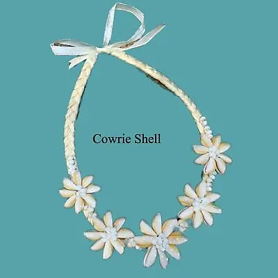 $15.95 • Buy Beach Shell Flower On Straw Cord (Choose From Choker Or Bracelet)