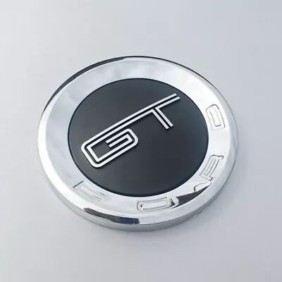 Chrome Black GT Decklid Emblem 5.9'' Round Trunk Badge For Mustang SHELBY • $24.94