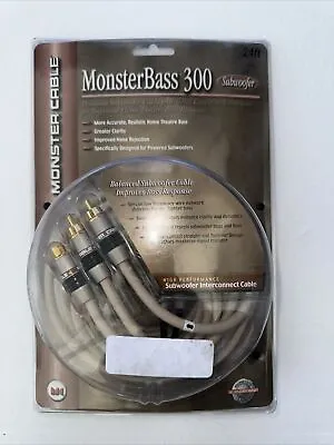 Monster Bass 300 Balanced Subwoofer Cable RCA Interconnect With Signal Flow 24ft • $42