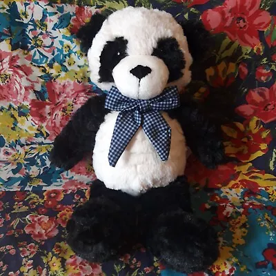 Jomanda 11  Panda Bear Soft Toy Plush Comforter Animal Black & White Nature • £10