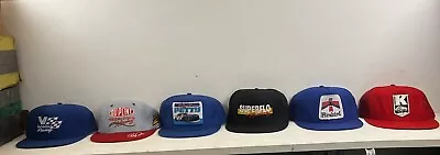 Vntg Lot Of 6 Snapback Trucker Caps Hat  Patched Logo Made In USA! • $44.99